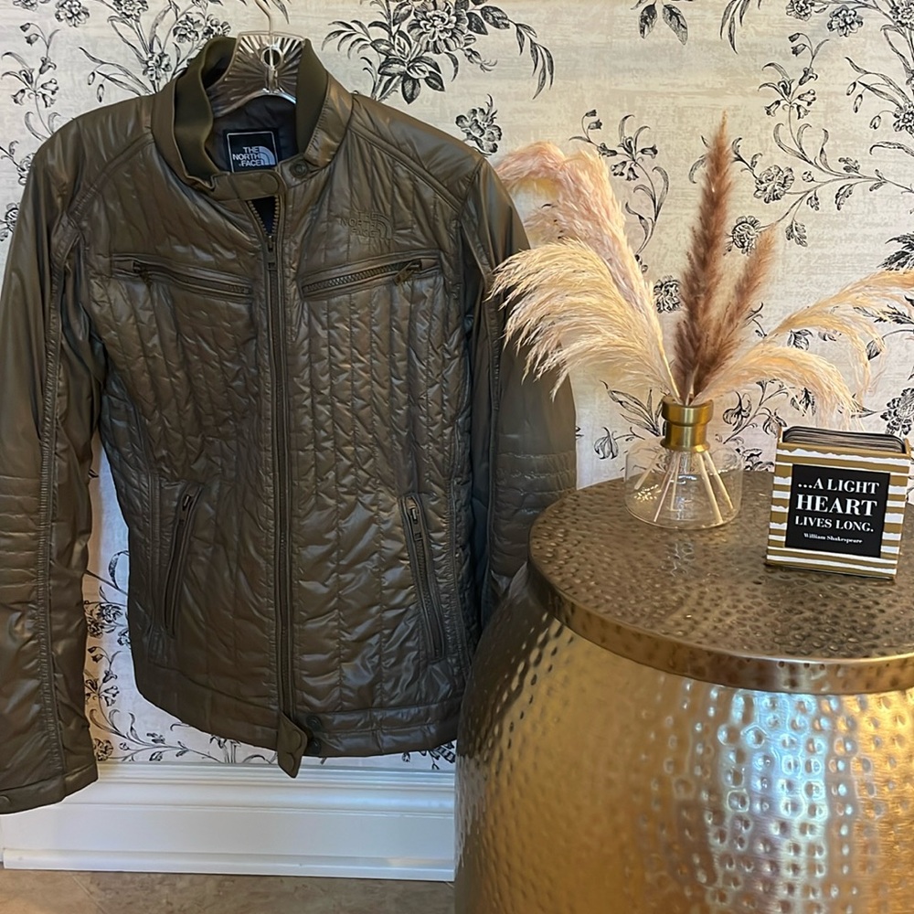 North Face puffer moto jacket